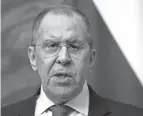  ?? YURI KOCHETKOV/AP ?? Israel says Russian Foreign Minister Sergey Lavrov’s statements regarding Nazis and Adolf Hitler’s ancestry were “unforgivab­le” and “a horrible historical error.”