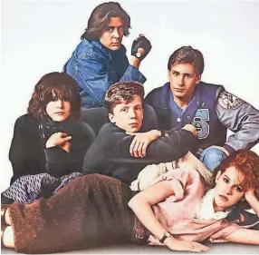  ??  ?? The photogenic high school detainees of “The Breakfast Club” convene at the Summer Quartet Drive-in on April 20.