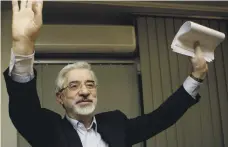  ?? AP ?? Iranian opposition leader Mirhossein Mousavi in 2009. He has been under house arrest with his wife since 2011