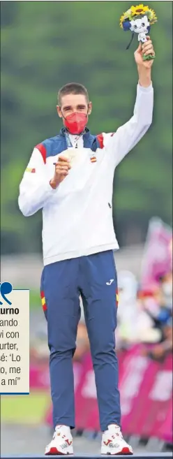  ??  ?? David Valero, en el podio de MTB de los Juegos Olímpicos.