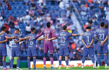  ?? ?? JUGADORES de Cruz Azul previo a un juego en el Clausura 2024.