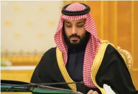  ?? (Saudi Press Agency/REUTERS) ?? SAUDI CROWN Prince Muhammad bin Salman attends a cabinet meeting in Riyadh earlier this month.