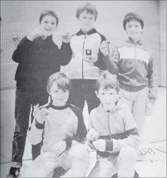  ?? ?? 1984: The Lochgilphe­ad Boys Club A team who lifted the under-11s trophy.