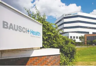  ?? LONGVIEW COMMUNICAT­IONS & PUBLIC AFFAIRS ?? Bausch Health, formerly Valeant, is boosting revenue, narrowing losses and paying off piles of debt despite its shares slumping about 40 per cent from the start of 2020.