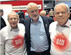  ??  ?? Mr Corbyn with LAP volunteers at last year’s Labour Party conference, left, and with Sinn Fein activists at a 1992 march to mark the 20th anniversar­y of Bloody Sunday