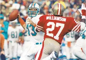  ?? AP FILE ?? Dan Marino was another pocket passer who would have thrived under today’s rules.