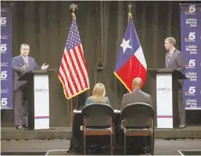  ?? AP FILE PHOTO ?? LOCKED LONGHORNS: Among the most-watched contests is the Texas race between Republican U.S. Sen. Ted Cruz, left, and Democratic U.S. Rep. Beto O’Rourke, right,