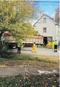  ?? NOVA SCOTIA RCMP ?? A tractor-trailer sits partly inside a house near Cambridge, N.S., after a collision on Wednesday. No one was inside the home at the time.