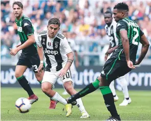  ??  ?? Con la confianza que le da su gran inicio de campeonato, la Juventus puede pensar ya en su debut en la Liga de Campeones el miércoles ante Valencia.