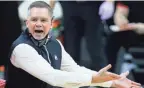  ?? DUANE BURLESON/AP ?? Ohio State coach Chris Holtmann argues after receiving his first technical foul in the loss to Michigan State.