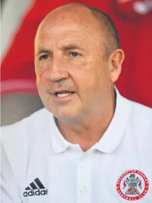  ??  ?? Accrington Stanley manager John Coleman