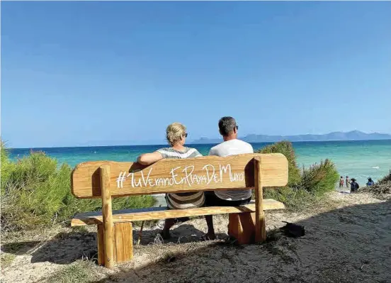  ?? Foto: lk ?? So schön entspannt: Die Playa de Muro ist bei Familien und (Rad-)Sportlern sehr beliebt.