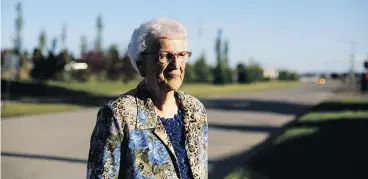  ?? PHOTOS: JASON FRANSON FOR NATIONAL POST ?? Citizens on Patrol member Margaret Erickson, 85, will often scare off suspicious cars parked at the town’s cemetery.