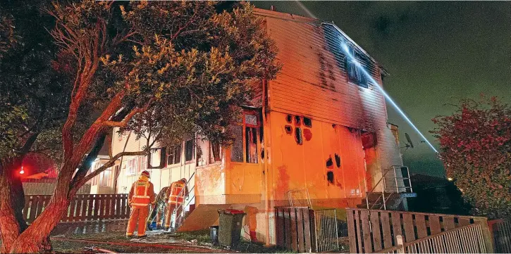  ?? ROSS GIBLIN/STUFF ?? Joel Maxwell recalls reporting on the fire that destroyed the Porirua house where a man died after a standoff with police in 2016.