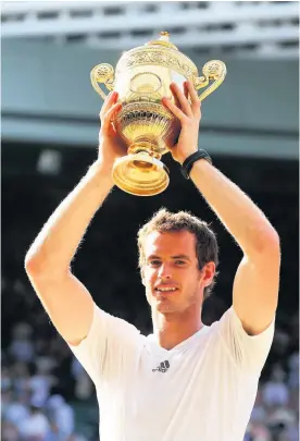  ??  ?? At last Britain’s first men’s Wimbledon champion since 1936 - Andy Murray