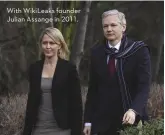  ??  ?? With WikiLeaks founder Julian Assange in 2011.