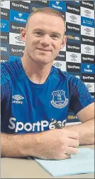  ??  ?? La firma de Rooney por el Everton