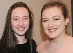  ??  ?? Roisin Langan and Aoife Begley at the St. Vincent’s Fashionabl­y Talented Show in DkIT.