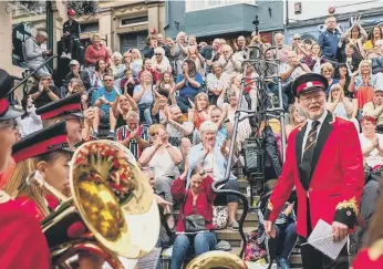  ?? ?? Brass band music at Magdalene Steps in 2019.