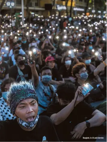  ??  ?? Bangkok, le 16 août dernier.