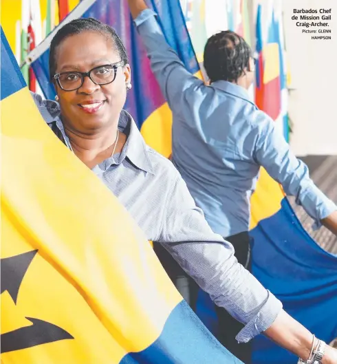  ?? Picture: GLENN HAMPSON ?? Barbados Chef de Mission Gail Craig-Archer.