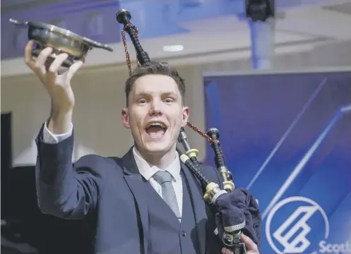  ??  ?? 0 A delighted Ali Levack, who has been named Scotland’s young musician of the year