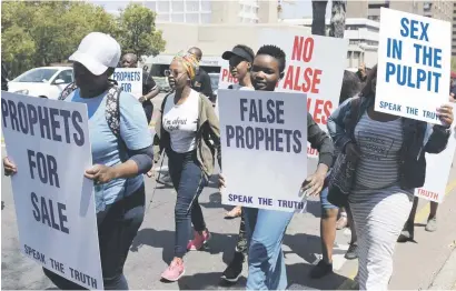  ?? Picture: Neil McCartney ?? HAD ENOUGH. Members of Speak the Truth march to the Commission for the Promotion and Protection of the Rights of Cultural, Religious and Linguistic Communitie­s in Braamfonte­in yesterday.