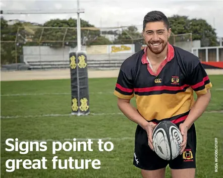  ??  ?? Petaera Meihana, 25, is the Paremata-Plimmerton Rugby Football Club premier team’s only partially deaf player.