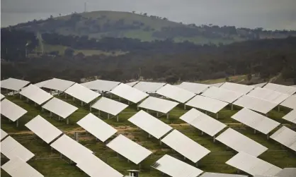  ?? Photograph: Lukas Coch/AAP ?? Infrastruc­ture Australia says the national energy market needs new grid-scale, renewable energy generators to replace retiring thermal plants.