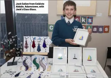  ??  ?? Jack Cullen from Coláiste Abbáin, Adamstown, with Jack’s Class Glass.