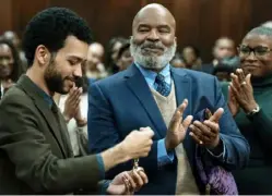  ?? Focus Features/Zuma Press/TNS ?? Justice Smith, left, and David Alan Grier in “The American Society of Magical Negroes.”