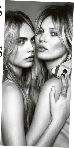  ??  ?? Close friends: Cara Delevingne and Kate in a Burberry ad