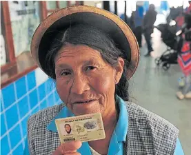  ??  ?? Benigna Sorino. Tiene 64 años, vive en Bolivia y se atiende en Jujuy.