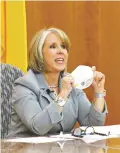  ?? COURTESY NEW MEXICO GOVERNOR’S OFFICE ?? Gov. Michelle Lujan Grisham speaks during a news conference Friday.