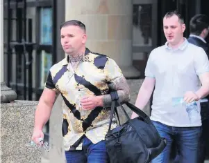  ??  ?? Thugs John Lawrie and Nathan Shaw at the High Court in Glasgow