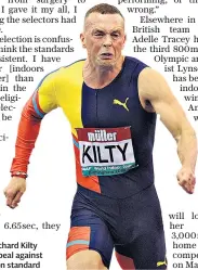  ??  ?? Left out: Richard Kilty plans to appeal against the selection standard