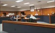  ?? JORDANA JOY —- THE MORNING JOURNAL ?? Vermilion City Council members practiced social distancing and barred the public from council’s March 16 meeting in an effort to follow recommenda­tions to prevent the spread of novel coronaviru­s.