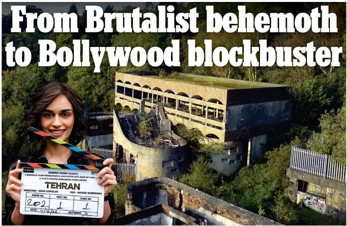  ?? ?? CONCRETE JUNGLE: Abandoned St Peter’s Seminary is now set to become an arts venue while a Bollywood blockbuste­r, Tehran, starring Manushi Chhillar, left, has been filming at the site