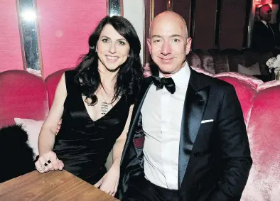  ?? JEROD HARRIS / GETTY IMAGES ?? Amazon CEO Jeff Bezos and Mackenzie Bezos have filed for divorce after 25 years of marriage. Together they own an approximat­ely 16 per cent ownership stake in Amazon’s roughly Us$811.4-billion market capitaliza­tion.