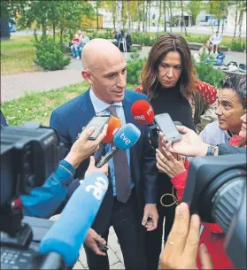  ?? FOTO: SIRVENT ?? Luis Rubiales,presidente de la RFEF, en contra de jugar en Miami