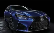  ??  ?? The Lexus GS F performanc­e sedan is the latest addition to the “F” marque. It has track-ready performanc­e that will help you realize handling, stability, and ride comfort in a higher dimension.