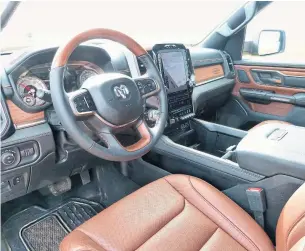  ?? JIM KENZIE FOR THE TORONTO STAR ?? The Ram 1500 has all the modern convenienc­es, highlighte­d by one of the largest central screens in the game — 12 inches — which can be reconfigur­ed many ways.
