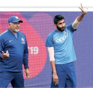  ?? AP ?? Dedicated: “Jasprit Bumrah has made a lot of sacrifices — he loved eating junk food, he had to give up all that and stick to a healthy lifestyle..., he was bang on in the gym, he worked really hard on his fitness and today is probably one of the fittest bowlers,” says Bharat Arun.