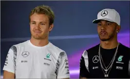  ?? (Photo AFP) ?? Nico Rosberg possède  points d’avance sur son coéquipier Lewis Hamilton avant le dernier GP de la saison.