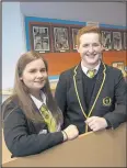  ??  ?? Head boy and girl, James Dempster and Marta Nowak, 17, joined in