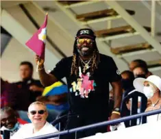  ?? ?? WORLD BOSS . . . West Indies legend Chris Gayle knows a thing or two about Twenty20 and the 44-year-old is ready to co-sign the early introducti­on of Shamar Joseph to the format
