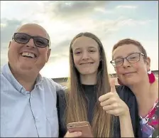  ??  ?? Peter Lane, daughter Jess and Mandy