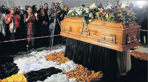  ?? Picture: SINO MAJANGAZA ?? UNITED FRONT: ANC and SACP leaders attend the funeral of ANC MP Fezeka Loliwe