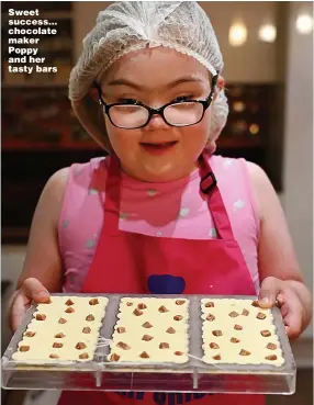  ?? Picture: JPI MEDIA / SWNS ?? Sweet success... chocolate maker Poppy and her tasty bars