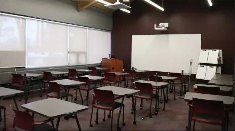  ?? SUBMITTED ?? Classroom equipment with smartboard technology, movable desks and tables, projection and sound system upgrades were some of the upgrades made due to the donation from Lake Erie College alumna Gretchen Smith and her husband, George.